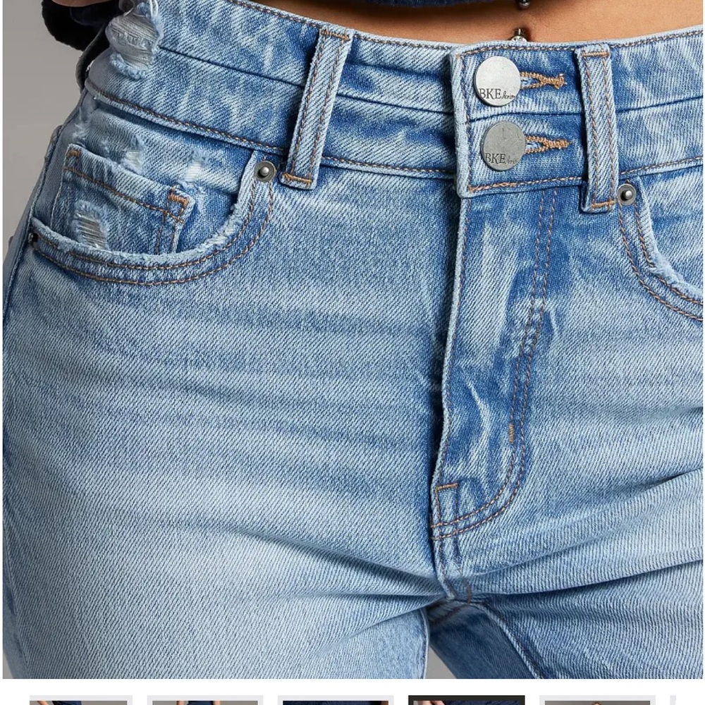 BKE Light Blue Flare Jeans - Picture 5 of 9